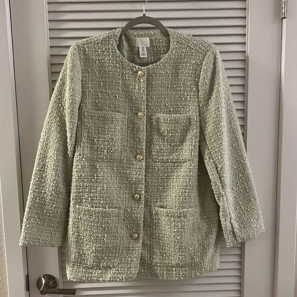 Sage green tweed jacket